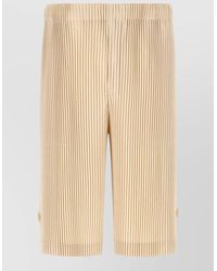 Homme Plissé Issey Miyake - Versatile Bermuda Shorts Pleats Knee Length Pockets - Lyst