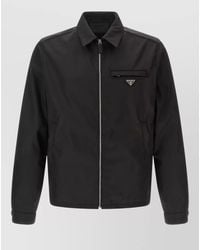Prada - Regenerated Nylon Shirt Collar Jacket - Lyst
