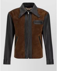 Marni - Tailored Leather And Suede Jacket - Lyst