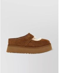 UGG - Leather Mary Jane Slippers - Lyst