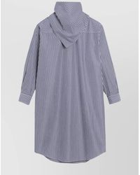 Ami Paris - Striped Cotton Knee-Length Dress - Lyst