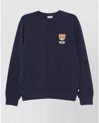 Moschino - Ribbed Logo Print Long-Sleeve T-Shirt - Lyst