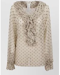 P.A.R.O.S.H. - Pallina Blouse Long Sleeves Polka Dots - Lyst