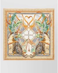 Ferragamo - Silk Scarf Felini Print Animal Motif - Lyst