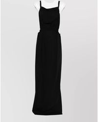Rick Owens - Jersey Maxi Dress Low Back Cutout Slit - Lyst
