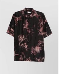Dries Van Noten - Silk Floral Print Short Sleeve Shirt - Lyst