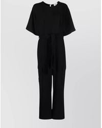 P.A.R.O.S.H. - Cargo Jumpsuit With Wide-Leg And Belt - Lyst