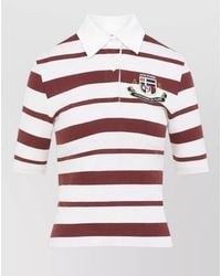 Acne Studios - Striped Slim-Fit Short-Sleeve Polo Shirt - Lyst