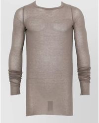 Rick Owens - Silk Ribbed Long-Sleeve T-Shirt - Lyst