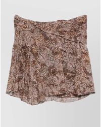 Isabel Marant - Camia Mini Skirt Asymmetric Hem Floral - Lyst