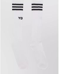 Y-3 - Knee High Socks Triple Stripe Design - Lyst
