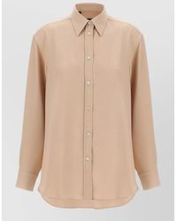 Brioni - Silk Shirt Long Sleeves Pleated Back - Lyst
