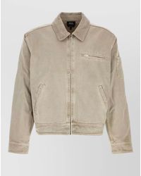 A.P.C. - Denim Single Breasted Coat - Lyst