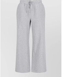 DUNST - Wide Leg Lounge Trousers Elastic Waistband Pockets - Lyst