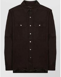 Rick Owens - Leather Shirt Jacket - Lyst