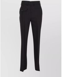 Ann Demeulemeester - Habiba Cigarette Trousers Viscose Wool Gabardine - Lyst