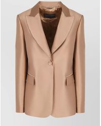 Alberta Ferretti - Silk Satin Blazer - Lyst