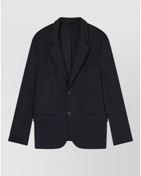Emporio Armani - Nylon Blazer Single Breasted Notch Lapel - Lyst