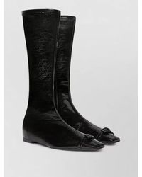Courreges - Vinyl Flat Buckle Boots - Lyst