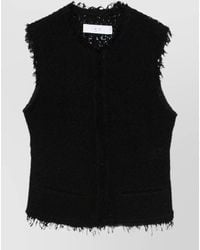 IRO - Frayed Cotton Sleeveless Vest - Lyst
