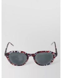 Thom Browne - Sunglasses Round Frame Tortoiseshell Pattern Dark Lenses - Lyst