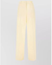 MSGM - Virgin Wool Wide-Leg Trousers - Lyst