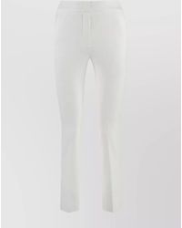 Peserico - Slim Fit Cropped Trousers With Belt Loops - Lyst