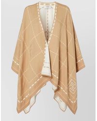Fendi - Virgin Wool Checked Poncho - Lyst