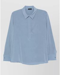 Emporio Armani - Silk Long-Sleeve Shirt - Lyst
