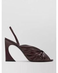 Fendi - Leather Slingback Sandals - Lyst