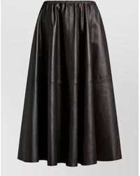 Alberta Ferretti - Faux Leather Midi Skirt - Lyst