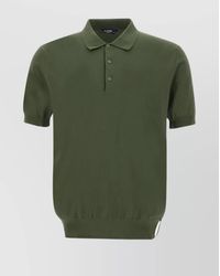K-Way - Ribbed Cotton Short-Sleeve Polo Shirt - Lyst