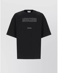 Moschino - Cotton Short-Sleeve Logo-Embellished T-Shirt - Lyst