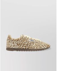 Autry - Leather Nylon Animal-Print Low-Top Sneakers - Lyst