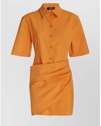 Jacquemus - Draped Cutout Shirt Mini Dress - Lyst