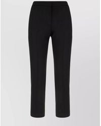 McQueen - Wool Straight-Leg Cropped Trousers - Lyst