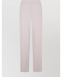 P.A.R.O.S.H. - Straight Trousers With Elastic Waistband And Side Pockets - Lyst