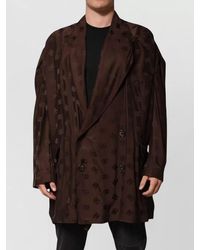 Dolce & Gabbana - Logo-Print Double-Breasted Coat - Lyst
