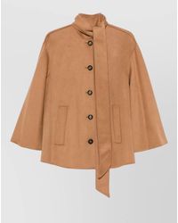 Zimmermann - Wool Cape-Sleeve Fitted Jacket - Lyst