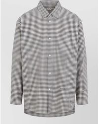 Marni - Cotton Micro Check Long-Sleeve Shirt - Lyst