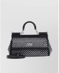 Dolce & Gabbana - Sicily Small Satin Crystal Embellished Shoulder Bag - Lyst