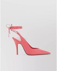 The Attico - Leather Lace-Up Slingback Pumps - Lyst