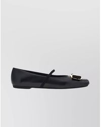 Ferragamo - Leather Zina Ballerina Flats - Lyst