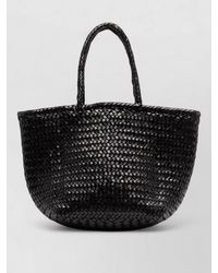 Dragon Diffusion - Rectangular Beach Bag Woven Texture Double Handles - Lyst