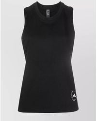 adidas By Stella McCartney - Logo Print Sleeveless Tank Top - Lyst