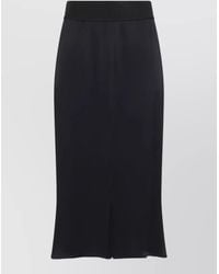 Maison Margiela - Satin Midi Skirt High Waist Slit - Lyst