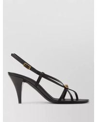 Versace - Square Toe Stiletto Heel Nylon Silk Pumps - Lyst