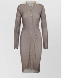 MM6 by Maison Margiela - Double Layer Knitted Dress - Lyst