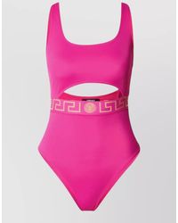 Versace - One Piece Swimsuit Recycled Lycra Design - Lyst