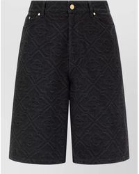 CASABLANCA - Denim Wide-Leg Tailored Shorts - Lyst